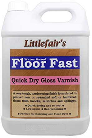 Littlefair’s Floor Varnish for Wooden Floors 2.5ltr - Quick Dry, Low Odour & Easy Clean - Tough & Hardwearing Formula - Premium Non-Yellowing Clear Polyurethane Varnish - Versatile Wood Floor Varnish