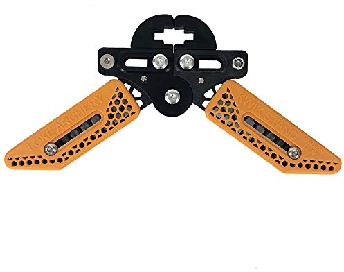 SHARROW Archery Bow Stand Holder Compound Bow Kick Stand Support Rack Bowstand (Yellow)