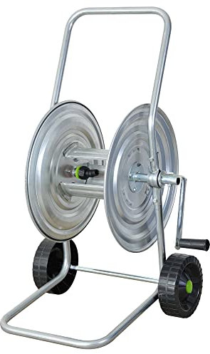 Carrello Avvolgitubo Manuale 50 mt in Acciaio Rama Silver