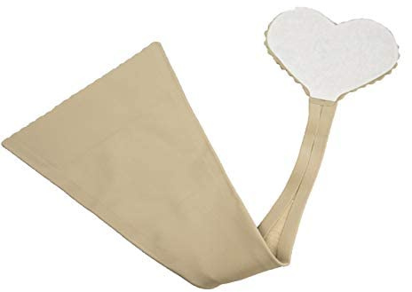 C Style Invisible No Panty Line Heart Shaped Strapless C-String Thong Women Underwear (Large, Nude)