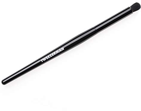 TWEEZERMAN Eyebrow Brush and Eyebrow Brush. Rounded 2-in-1 for Perfect Brow Shaping, Black
