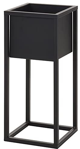 Muddy Hands Black Metal Plant Pot Stand Indoor Home Decorative Flower Display Planter Holder Cover (Height - 50cm)