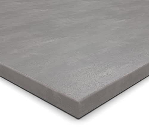 AUPROTEC 19mm Spanplatte Zuschnitt Beton melaminharzbeschichtet Länge bis 200cm Dekorplatten Zuschnitte mit Umleimer Auswahl: 20 x 140 cm (ABS Kante komplett)