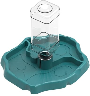 Fayemint Distributore d'Acqua per Rettili, Piatto da Alimentazione Rettili, Adatto per Tartarughe, Lucertole, Scorpioni, Criceti (Blu)