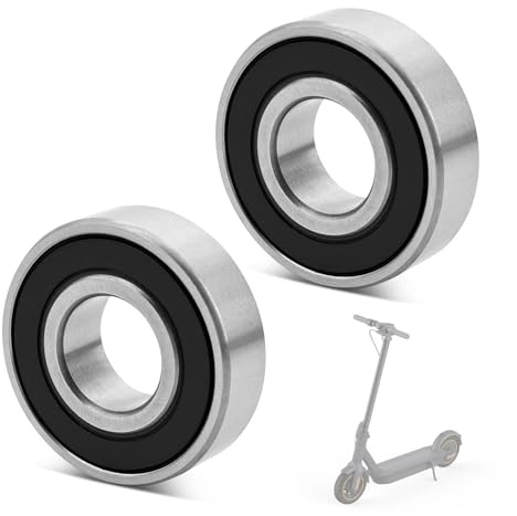 Kugellager für Ninebot Max G30 D - 2 Stk Elektroroller Radkugellager für Ninebot Max G30/G30D E-Scooter, Radkugellager für Elektroroller Robustes Radlager, ideal zum Austausch des Vorderantriebsmotors