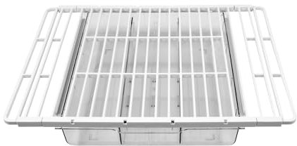 GIO'STYLE Étagère universelle pour réfrigérateur réfrigérateur | S'adapte à n'importe quel réfrigérateur | Grille extensible | Avec tiroir à aliments