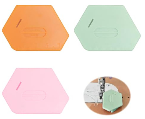 3 Pièces Guide Couture Aimanté pour Machine à Coudre avec Découd Vite, Aide-Ourlet Polygonal Multifonction, Accessoires Couture Précis pour Brodeuse Numerique et Débutant