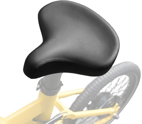 ROCKBROS Sella Bici Comoda, Sella Allargato 30x32cm, Morbida ed Ammortizzata, Adatta per City Bike, E-bike,MTB e Bicicletta da Allenamento Uomo Donna, Nero