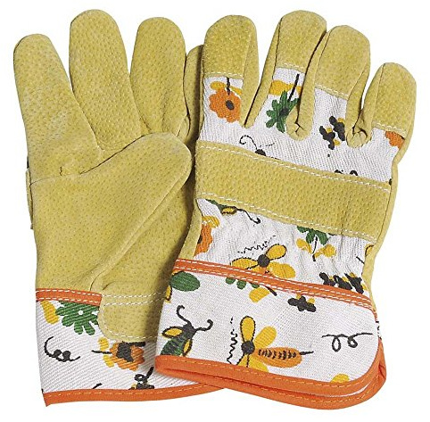 Verdemax 4912 Guanto Da Giardino Bimbo In Pelle E Cotone A Fanatasia Misura S