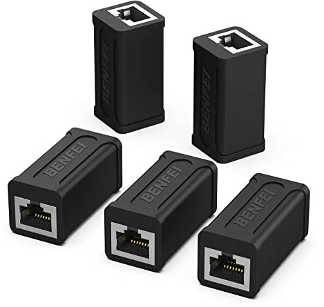 Coupleurs RJ45, BENFEI Lot de 5 Femelle vers Femelle Coupleurs RJ45 Cat7 Cat6 Cat5e