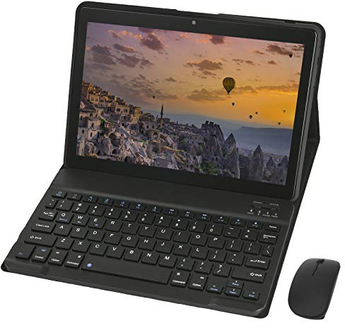 KISEDAR Tableta de 10 Pulgadas, 4 GB RAM y 64 GB de Memoria, Compatible con Tableta Android 9.0 WiFi, ha Pasado la certificación Google GMS Dual SIM y TF, GPS (Negro)