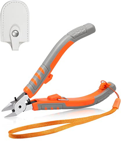 SPEEDWOX Cortador lateral de 12.7 cm, alicates de corte diagonal, alicates de corte de alambre con bloqueo de seguridad, mini cortadores de precisión de acero al cromo vanadio, cortauñas