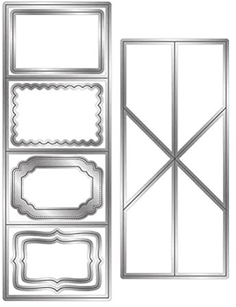 MSLing Stanzschablonen-Set zum Schneiden von Karten, Prägeschablonen aus Karbonstahl, handgefertigt, Scrapbooking, zum Basteln, Kreieren von Grußkarten