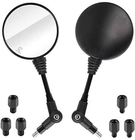 Evermotor Universal E9 Motorrad Roller Moped ATV Seite Rückspiegel Motorrad Spiegel Seitenspiegel M10 M8 Rechtsgewinde und Linksgewinde E-geprüft