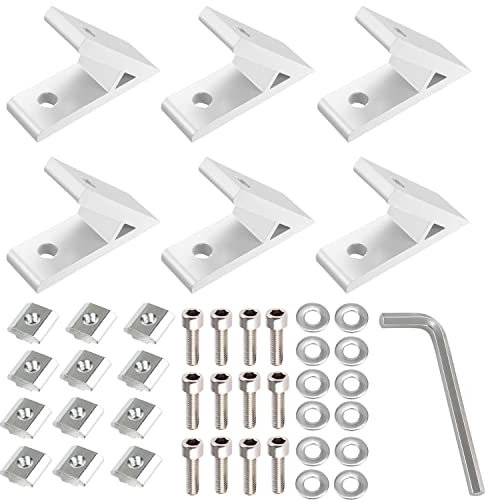 Befestigungsmaterial Innenwinkel 45 Grad 30x30 Winkelverbinder Aluprofil Verbinder Aluminium Profil Winkel Verbinder für Strebenprofil, 3D-Drucker, CNC-Router, DIY-Projekte (6 Stk)