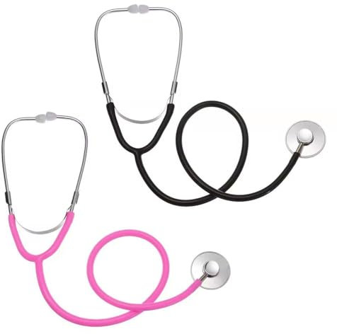 YSJCHEBS Stetoscopio Giocattolo 2 Pezzi, Stetoscopio in Alluminio, Stetoscopio per Bambini, Oggetti di Scena per Giochi di Ruolo per Bambini, Giocattoli Creativi per Bambini