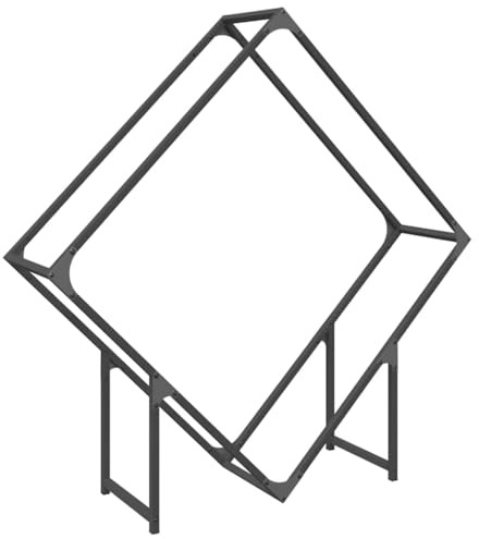 vidaXL Vedställ svart 100x25x100 cm kallvalsat stål