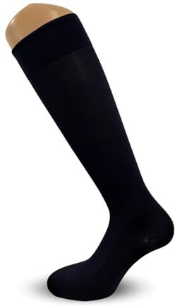 Calze compressione graduata donna e uomo - Riposanti 13/17 mmHg – Dispositivo Medico CE – Made in Italy – 70 Den – Unisex – Compressione Graduata per Circolazione e Sollievo Gambe (Nero, XL)