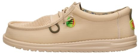 HEYDUDE Wally Bait and Tackle Natural Khaki Size 10, Mens Shoes, Slip-on Loafers, Comfortable & Light-Weight