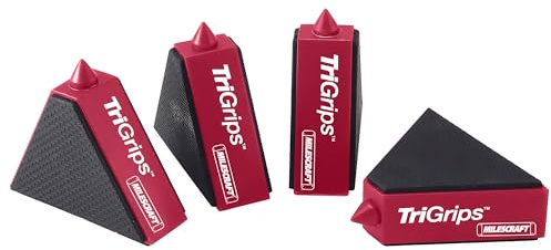 Milescraft 1600 TriGrips - Triangle Cookie Work Grippers, for Woodworking, Painting, Raising and Leveling 4-pack