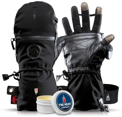 THE HEAT COMPANY - Heat 3 Smart - La innovación del Guantes - Guantes y Manoplas en uno - Manopla Invierno desplegables - Guante termicos Calida- Hombre & Mujer - Guantes Esqui