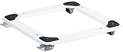 WAGNER Transportroller Transporthilfe I Industriestahl 42-60 x 5 cm, Tragkraft 150 kg I größenverstellbare ausziehbare Ladefläche I Umzug von Waschmaschine, Trockner, Herd I Möbelroller mit Bremsen