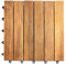 Dalles de terrasse en Bois Planches à Emboîtement Carré Jardin Patio Balcon Bois Acacia Lame Terrasse Revêtement de Sol
