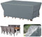 Velway Gartenmöbel Abdeckung Wasserdicht 242x162x71cm - Winddicht Schutzhülle mit Reflektierender Streifen 600D Oxford Möbelsets Abdeckung Staubfest Abdeckhauben für Gartentisch Sitzgruppe Grau