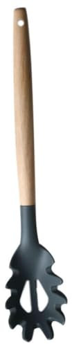 PRETYZOOM Cucchiaio Silicone Con Manico Legno Utensile Multi-funzione Per Spaghetti e Noodles Design Leggero e Pratico Per Uso Domestico