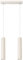 SOLLUX lighting Hängelampe Pendelleuchte Hängeleuchte Deckenlampe Lampe Decke Stahl 2 Flammig 30 x 6 x 105 cm Beige Lagos
