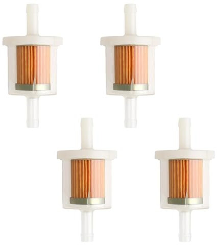 4er Set Benzinfilter Kraftstofffilter Universal 8mm Sprit Filter für Motorrad,Rasenmäher,Roller Mofa,PKW,KFZ,Auto Automobil,Diesel Moped,Hohe Dichte,Mehrweg-Kraftstofffilter mit Transparenter Bauweise
