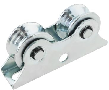 The Lord of the Tools Roulettes de portail coulissant Roulette à double roulement Roulette de porte coulissante en V Roue à rainure en V en acier galvanisé pour porte coulissante Porte roulante