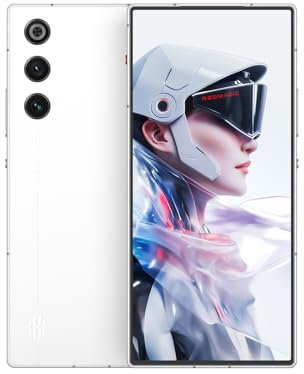REDMAGIC 10 Air 120Hz Móvil Gaming, Smartphone Android 5G, 12GB RAM+256GB ROM, Snapdragon 8 Gen 3, 6.8 AMOLED Pantalla, FHD+ Teléfono Gaming, 50MP Cámara, 80W Cargador, Dual-Sim, NFC Blanco