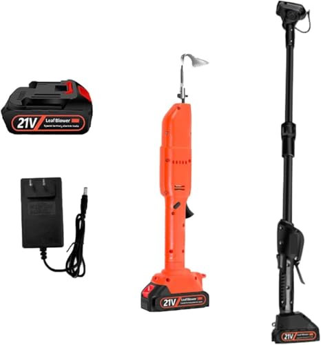 Motobineuse éLectrique sans Fil,21v Portable Motoculteur avec Batterie Et Charge,Houe éLectrique Portable,Manche Amovible 130 Cm,pour Potager,Yard,Culture du Sol(1 Batterie)