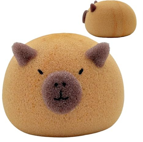 Duschsvampar - badskrubber | massagesvampar | Capybara förtjocka rengöringssvampen | dubbelsidig rengöringssvamp | Rengöring av exfolierande badtillbehör | Perfekt för