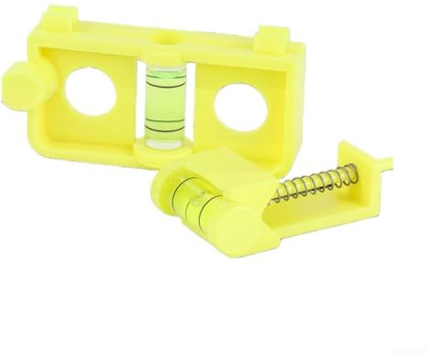 Kit livella per arco composto con livella a bolla, progettato per aiutare l'allineamento verticale e orizzontale (giallo)