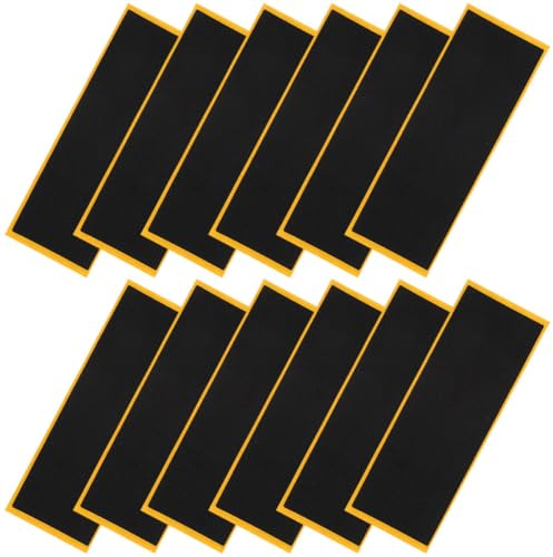 BESPORTBLE Cintas de Agarre Antideslizantes para Patineta de Dedo Espuma Negra 38Mm X 110Mm 12 Piezas Accesorios para Diapasón Ideales para Práctica y Competición