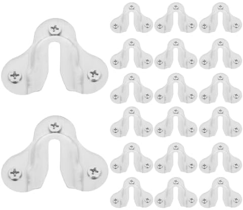 Mipcase Clips de Fixation Supports Suspendre pour Meubles 20 Pièces en Acier Inoxydable Argenté Fixation Sûre , Design Moderne pour Cadres Photo et Miroirs