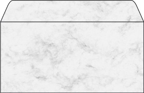 SIGEL DP073 Briefumschläge, Marmor grau, gummiert, DIN lang, 50 Stück