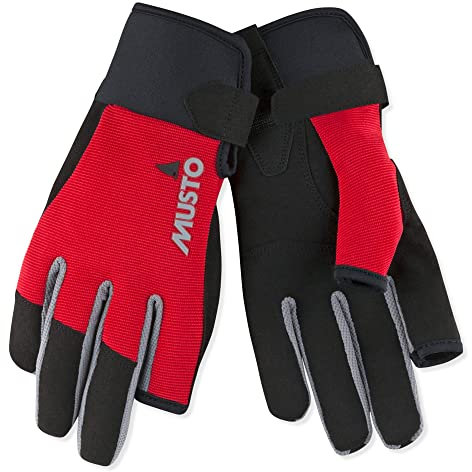 Musto Guanti unisex Essential Sailing Long Finger XS, 169 True Red