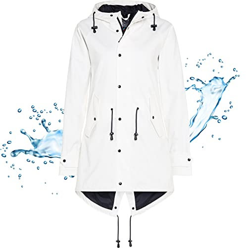 BMS Regenmantel 100% wasserdicht - weiss - 34
