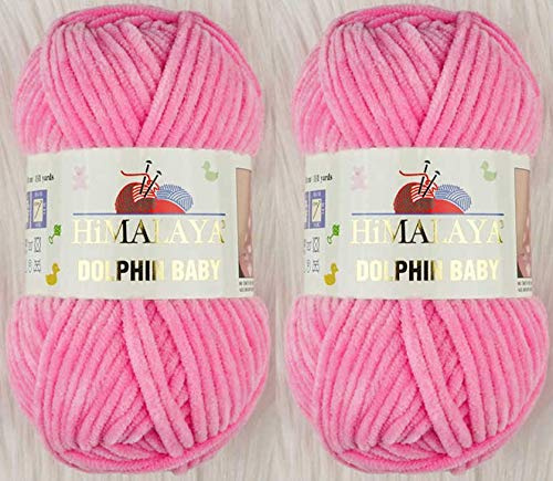 Himalaya Dolphin Baby Yarn Knitting Yarn 2 Skeins 264 Yards 2x100gram Super Bulky Baby Blanket Yarn (80309)