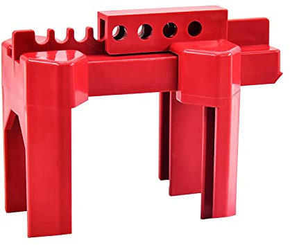 Hopbucan Cerradura de válvula de bola ajustable, tamaño pequeño, para diámetro exterior de tubo de 1/2-2-1/2, color rojo