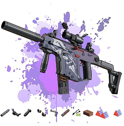 Pistola de Juguete Blaster Electricas, Automatica 2 en 1 Modos Blasters Pistola de Espuma, Pistolas Juguetes Eléctrico para Niños Enfant Adolescente Edad 7 8 9+ años (Versión 1)