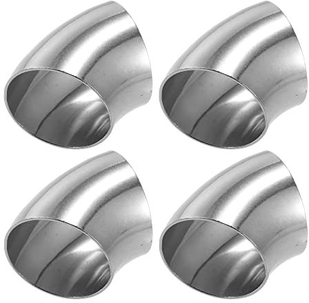 QUARKZMAN 4 Stück 45 Grad SS304 Edelstahl Auspuff Bogen Rohr 2,5