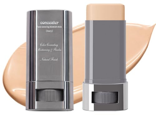 KARLOR Foundation Stick, Concealer Stick Light Foundation Makeup Nude Foundation Pen Matte Foundation Stick Light Creamy Face Foundation Stick Long-lasting Mattifying for Light Skin