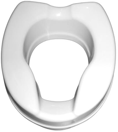 Alzawater [ANATOMICO CON FISSAGGIO LATERALE] Rialzo Per WC, con Supporto Stabile e Comodo, Ideale per Anziani e Persone con Difficoltà di Movimento - Facile da Montare e Pulire (10 cm)