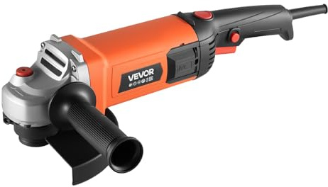 VEVOR Smerigliatrice Angolare, da 177,8 mm, con Cavo ad Alta Velocità 8500 giri/min con Protezione Antipolvere Regolabile, Smerigliatrice Angolare per Levigatura di Metalli, Disco non Incluso