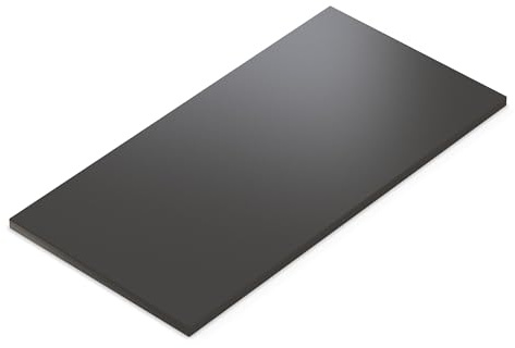 AUPROTEC Tischplatte 19mm Anthrazit 90x40 cm I Spanplatte mit 2mm ABS Kante & PU-Verleimung I melaminharzbeschichtet I robust & wasserabweisend