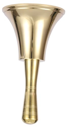 ULTECHNOVO Sonnette à Main en Laiton 15 Pouces Petite Cloche de Service Client pour Restaurant Bar Bureau Hôtel Sonnette d'Appel Métallique